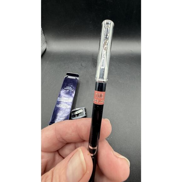 Christian Dior Contour Lip Liner Pencil With Brush Sharpener #100 Nude Look New! - Picture 7 of 11